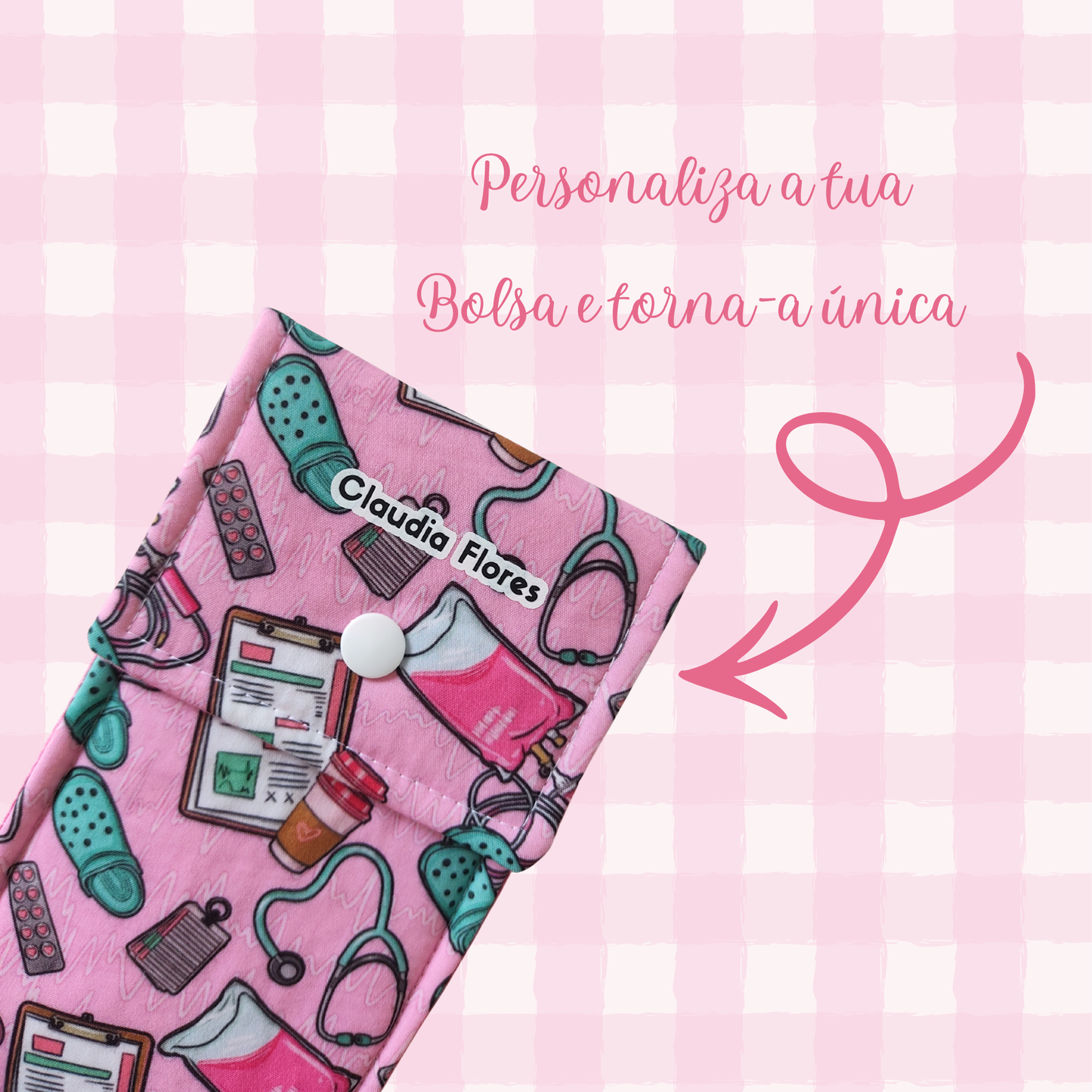 Enfermagem Crocs Rosa Bolsa Fechada