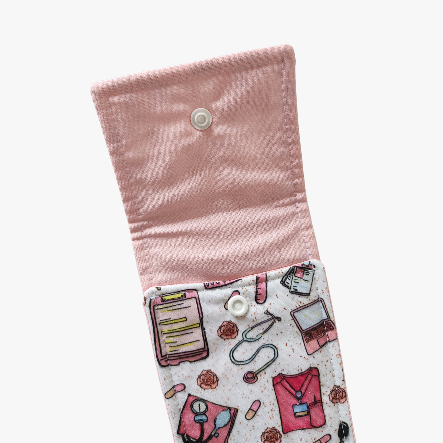 Enfermagem Rosa Estetoscópio Bolsa Fechada