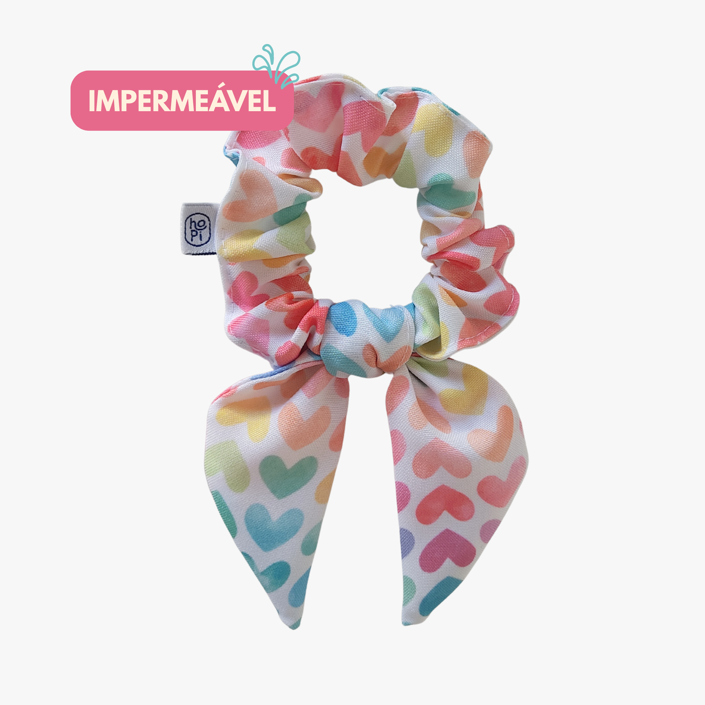 Corações Coloridos Scrunchie